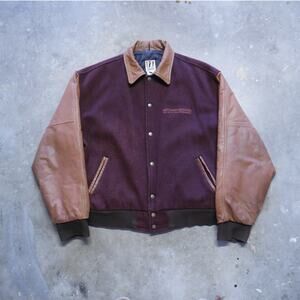 Vintage 90s iDENTITY Letterman Jacket "The Art Of Fine Winemaking" Mens Size L